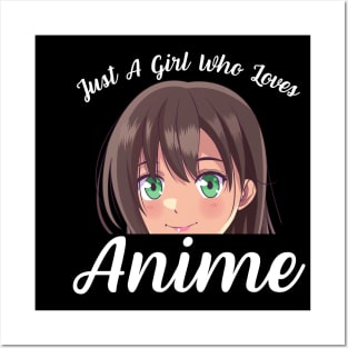 Anime Girl Merch Otaku Gift - Just A Girl Who Loves Anime Posters and Art